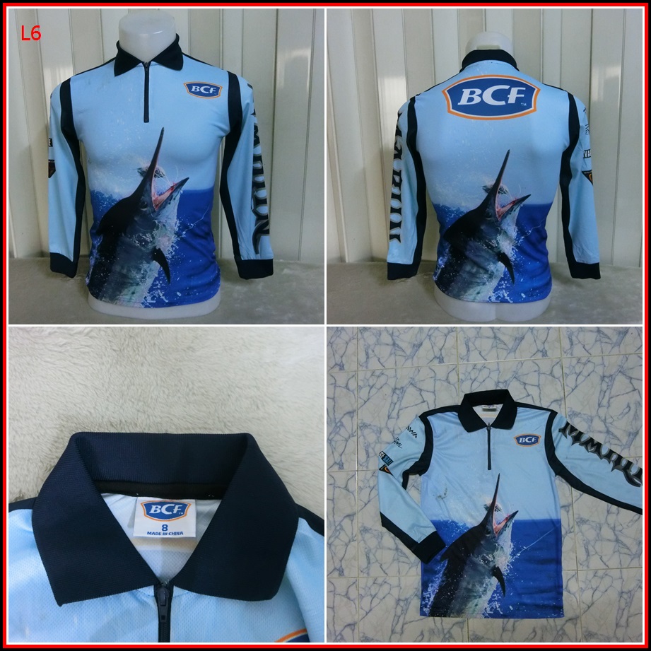 L6.เสื้อตกปลา  BFC ใส่ออกทริปกลางแจ้งตกปลา ชนิดเนื้อผ้าบางลื่นๆ ชนิดผ้าแห้งไว  Size M อก 32 นิ้ว / 2