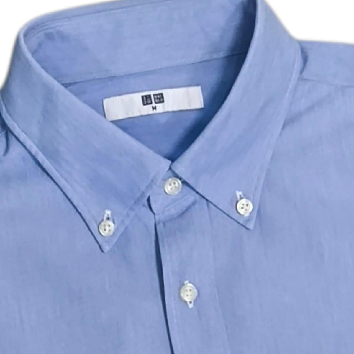 Uniqlo Oxford Short Sleeve Shirt ผ้าฝ้ายผสมใหม่มาก 42นิ้ว