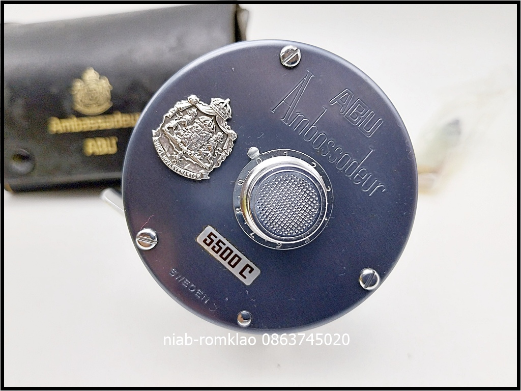[b][q]Abu 5500C Gunmetal  Blue อมฟ้า  ปี1973 สภาพนางฟ้า หายากสุดๆ  น่าสะสม

พร้อมกล่องหนังและหลอดน