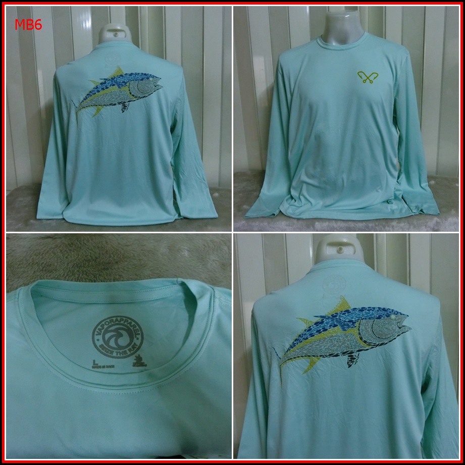 MB6. เสื้อตกปลา  VAPOR APPAREL   ใส่ออกทริปกลางแจ้งตกปลา ชนิดเนื้อผ้าบางลื่นๆ ชนิดผ้าแห้งไว  Size L 