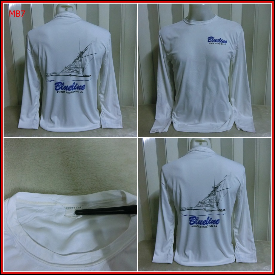 MA7. เสื้อตกปลา  BLUELINE   ใส่ออกทริปกลางแจ้งตกปลา ชนิดเนื้อผ้าบางลื่นๆ ชนิดผ้าแห้งไว  Size M อก 39