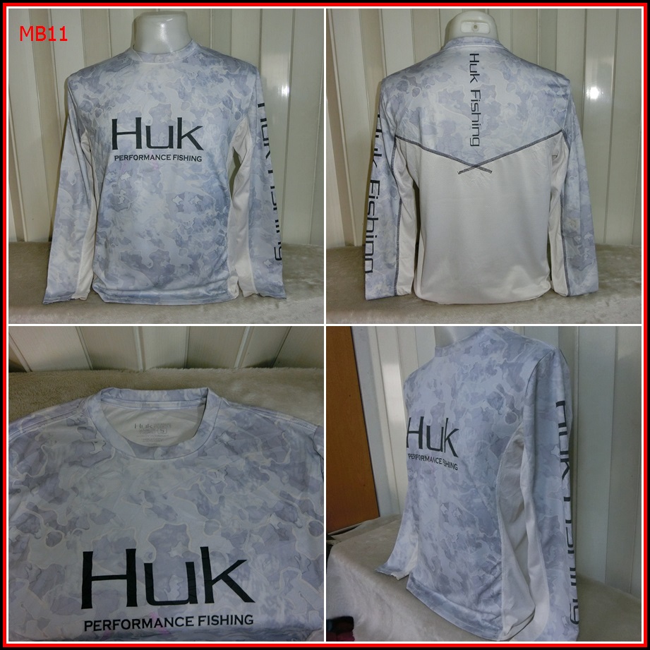 MB11.เสื้อตกปลา  HUK FISHING   ใส่ออกทริปกลางแจ้งตกปลา ชนิดเนื้อผ้าบางลื่นๆ ชนิดผ้าแห้งไว  Size M อก