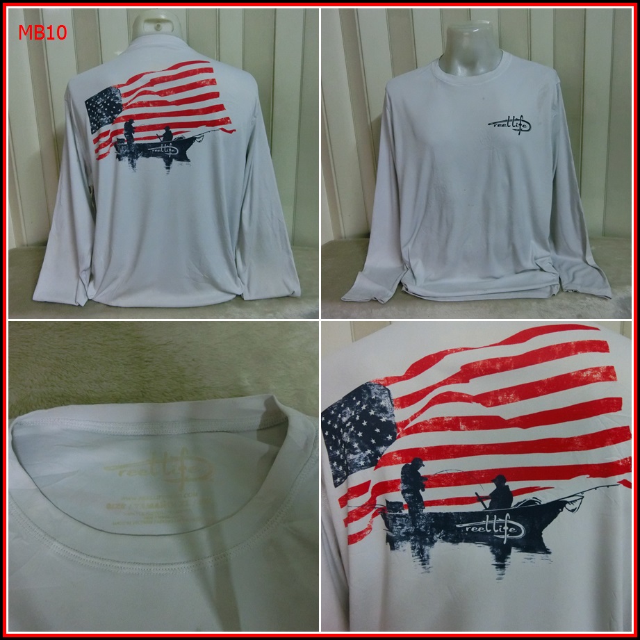 MB10.เสื้อตกปลา  REELLIFE  ใส่ออกทริปกลางแจ้งตกปลา ชนิดเนื้อผ้าบางลื่นๆ ชนิดผ้าแห้งไว  Size XL อก 48