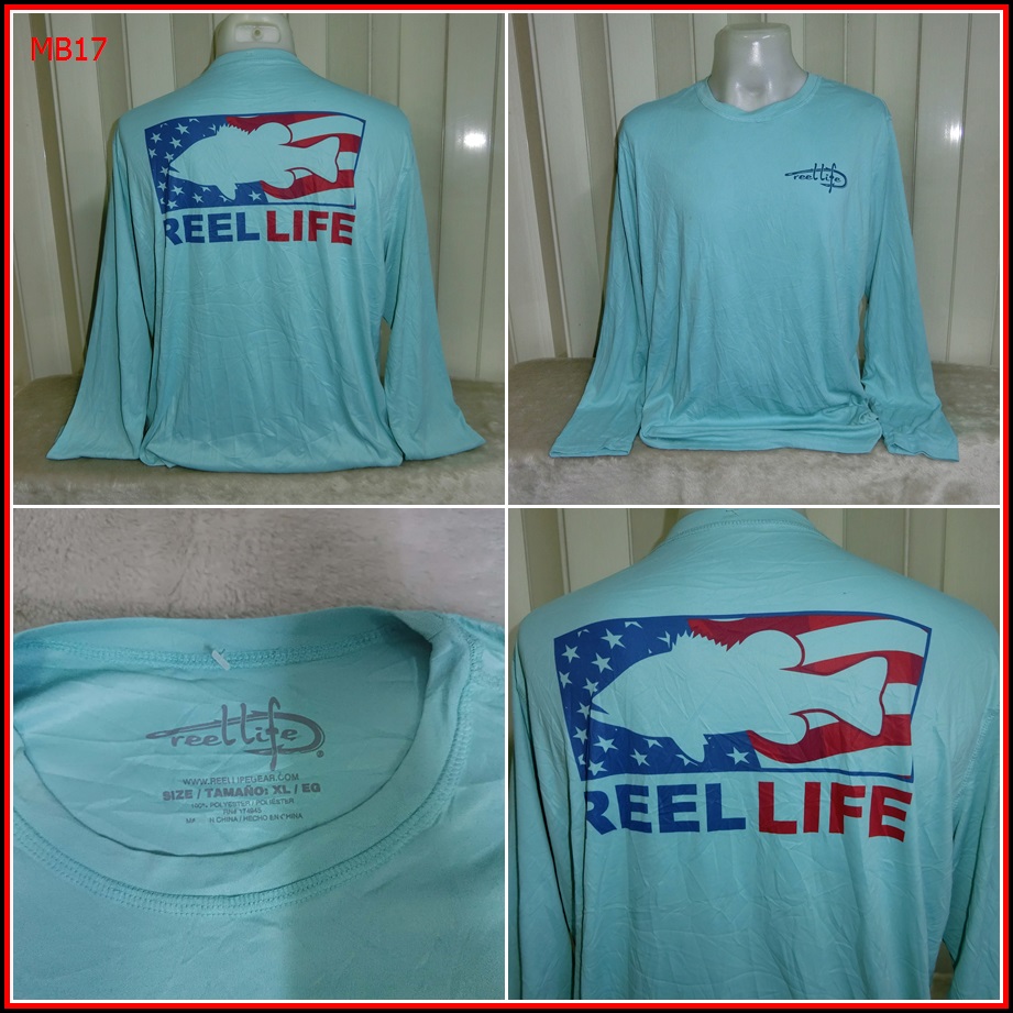 MB17. เสื้อตกปลา  REELLIFE  ใส่ออกทริปกลางแจ้งตกปลา ชนิดเนื้อผ้าบางลื่นๆ ชนิดผ้าแห้งไว  Size XL อก 4