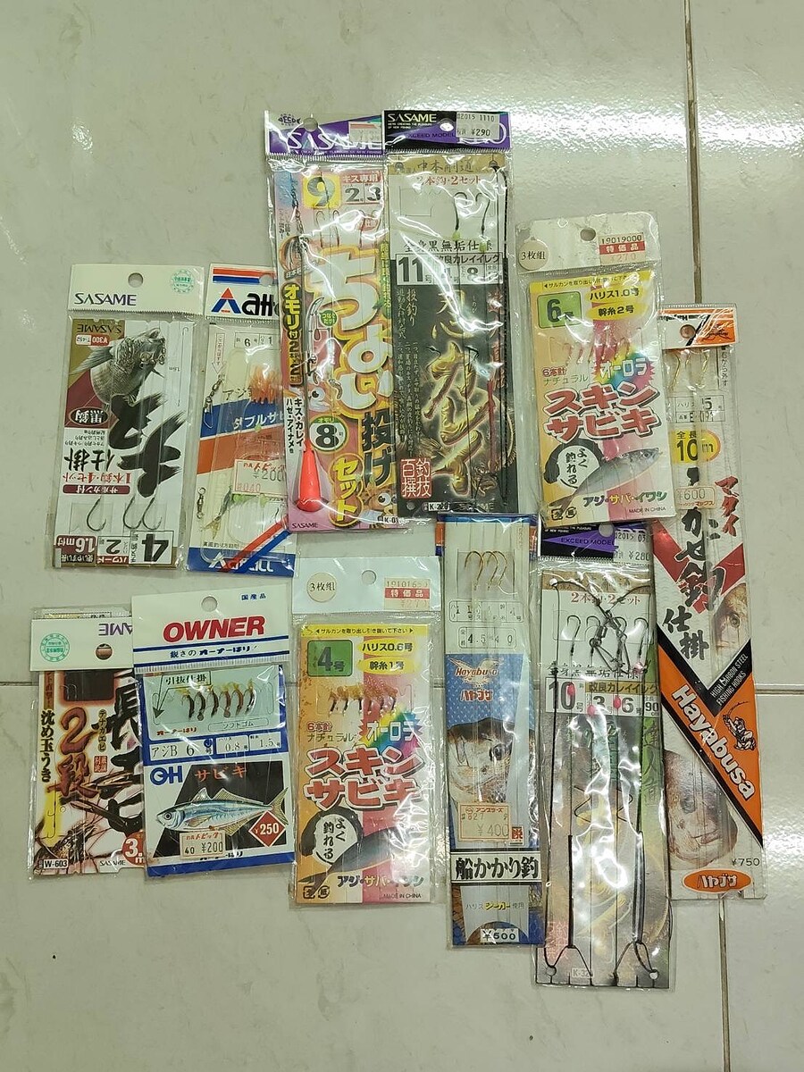 2.ชุดปลายสายตกปลา ซาบิกิ รวมๆ    200บาท ค่าส่ง 50บาท