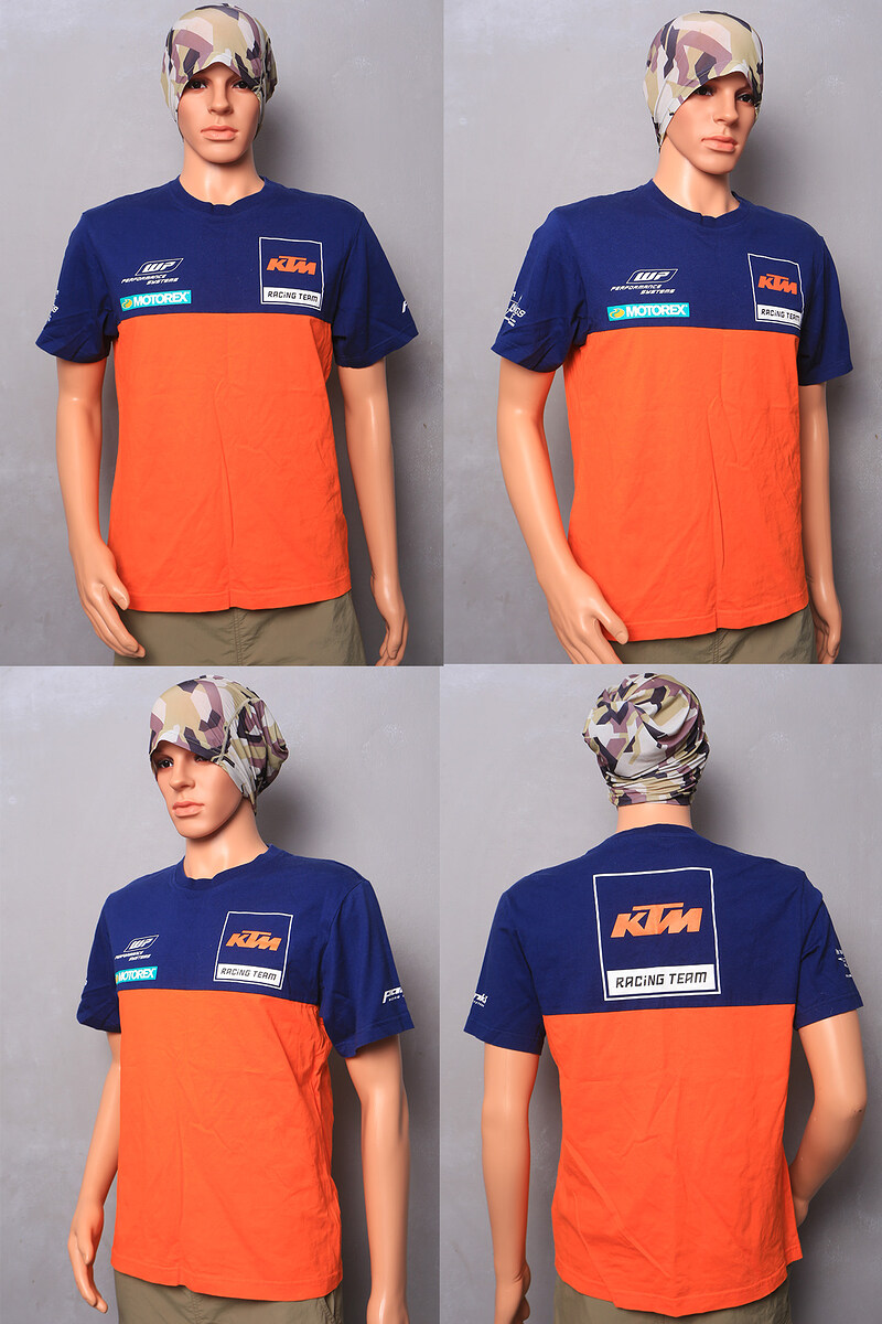 AA02. เสื้อยืดแขนสั้น Men's KTM Powerwear 100% Cotton Size M 

สีกรมท่า/ส้ม (ขนาดวัดจริง) รอบอกกว้