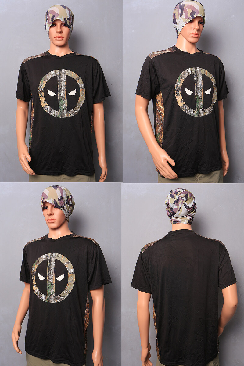 AA03. เสื้อยืดแขนสั้น Men's REAL TREE Camo Collab Deadpool 100% Polyester Size L

สีดำ (ขนาดวัดจริ