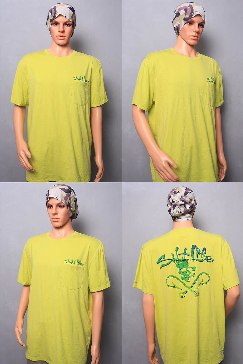 AA05. เสื้อยืดแขนสั้น สำหรับกิจกรรมกลางแจ้ง Men's SALT LIFE SLX 88% Polyester 12% Spandex Size XL
