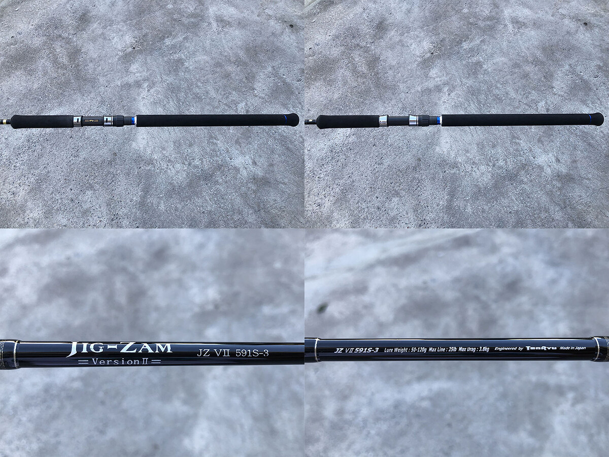 Tenryu JIG-ZAM VII 591S-3 คัน 1 ท่อนยาว 5'9" Lure Wt: 50-120g , line Max: 25lb , Drag Max: 3.8kg แบล
