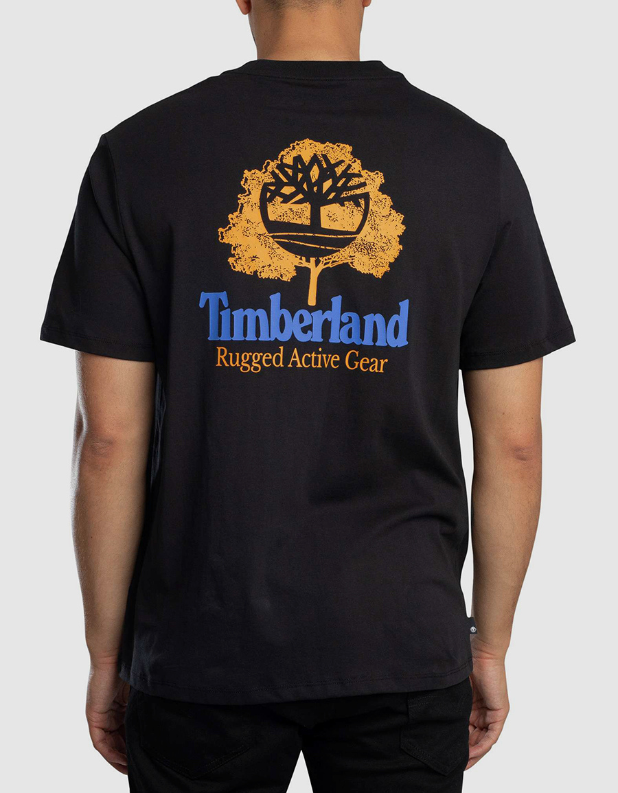 Timberland Rugged Active Gear /44  เสื้อยืดแขนสั้นลายสกรีนสวยใหม่แท้ Flash