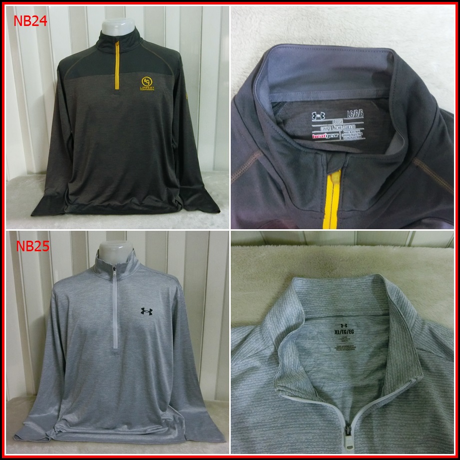 NB24.UNDER ARMOUR  ใส่ออกทริปกลางแจ้งตกปลา ชนิดเนื้อผ้าบางลื่นๆ ชนิดผ้าแห้งไว  Size L อก 44 นิ้ว / 3