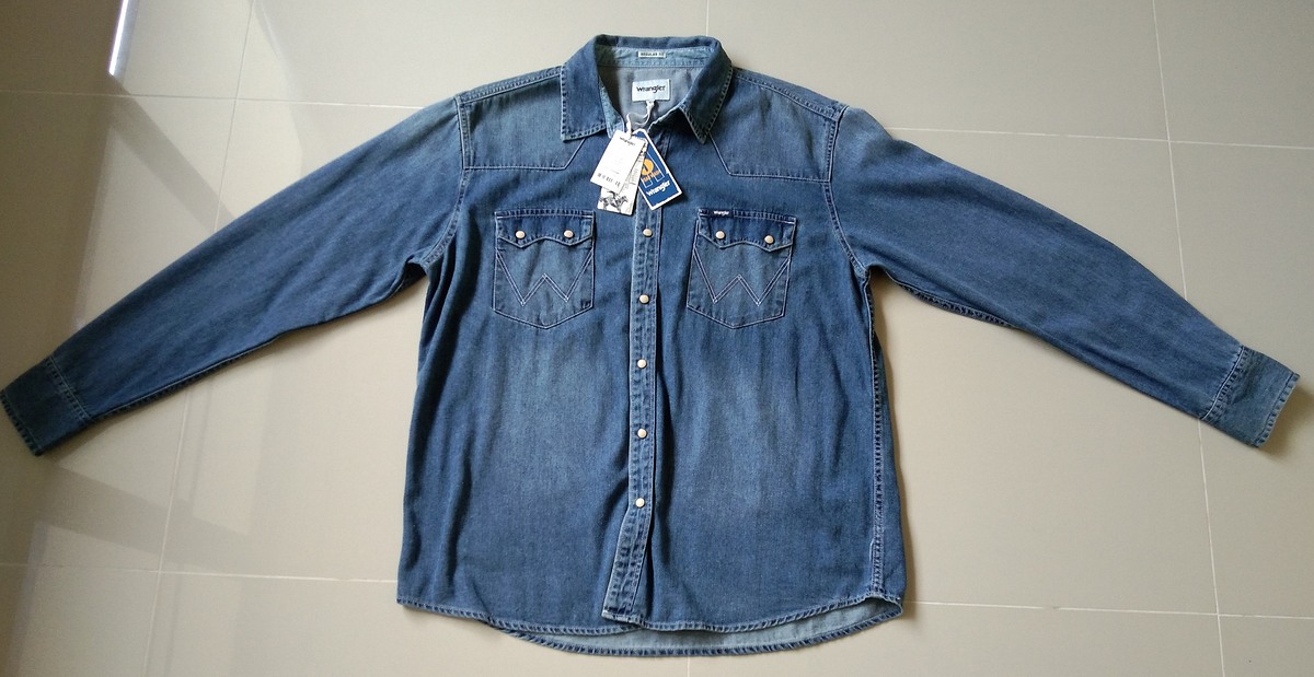 เสื้อเชิ้ตยีนส์ ผู้ชาย Wrangler แขนยาว