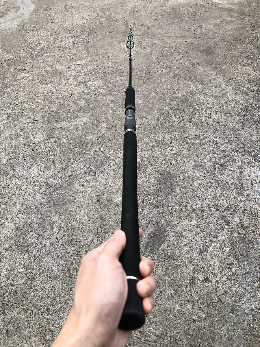 4. CB ONE HRM657S คัน 1 ท่อนยาว 6'5" Jig Wt: 180g , Drag Max: 7 kg แบลงค์คันสวยริ้วรอยผิวบางๆ เล็กน้
