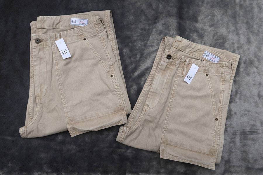 GAP Slim /w.35/36 กางเกงขายาว 6 กระเป๋าเนื้อผ้า canvas ใหม่สวยแท้ รวมส่ง Flash