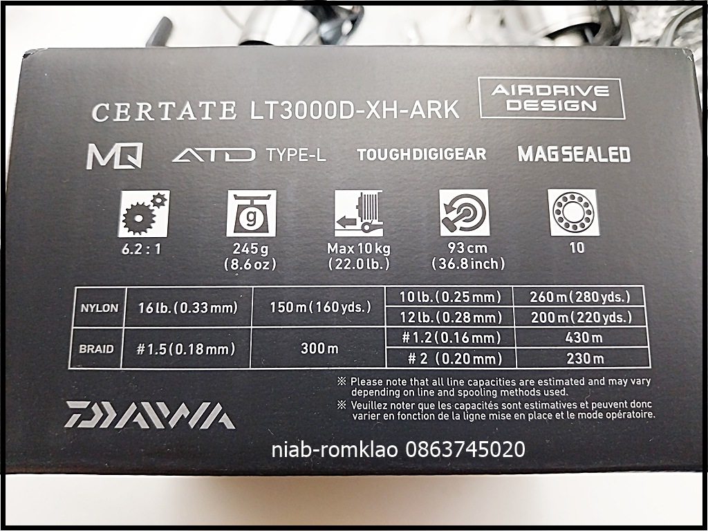 [b][q]Daiwa  24 Certate LT3000D-XH ARK ของใหม่  New in Box   ราคา 13000 รวมส่งems
[/b][/q] 
