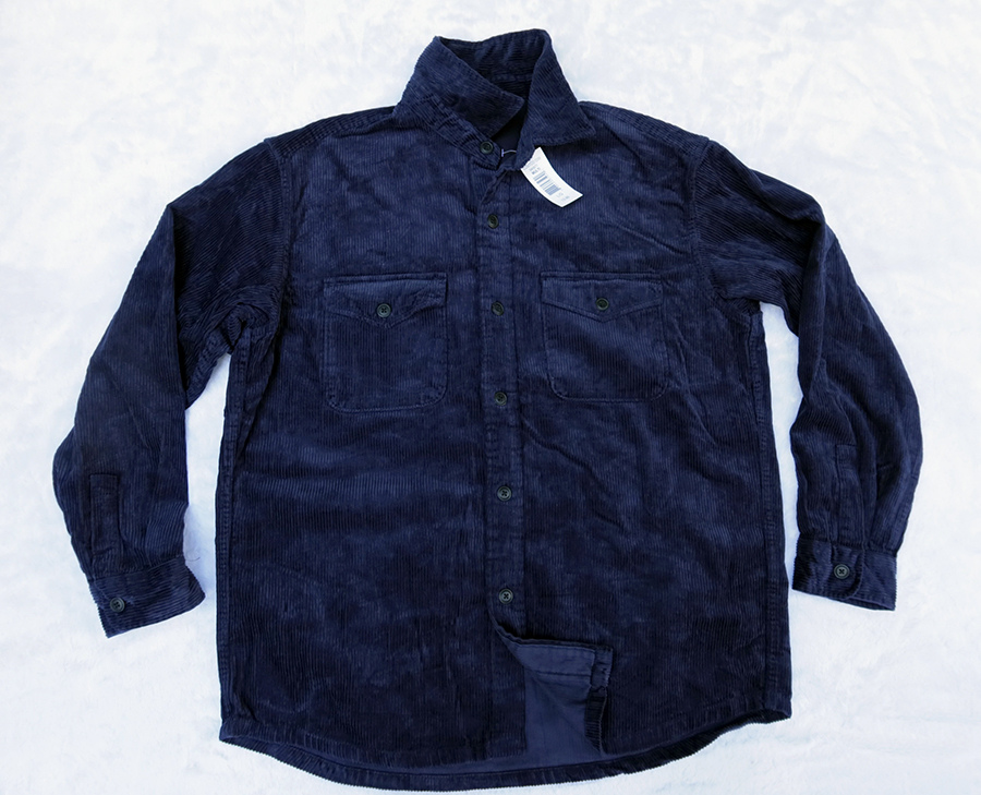 uniqlo /L/G 46-48 เสื้อเชิ้ตลูกฟูกแขนยาวสวยใหม่แท้ตัดป้ายหลุดโรงงาน รวมส่ง Flash