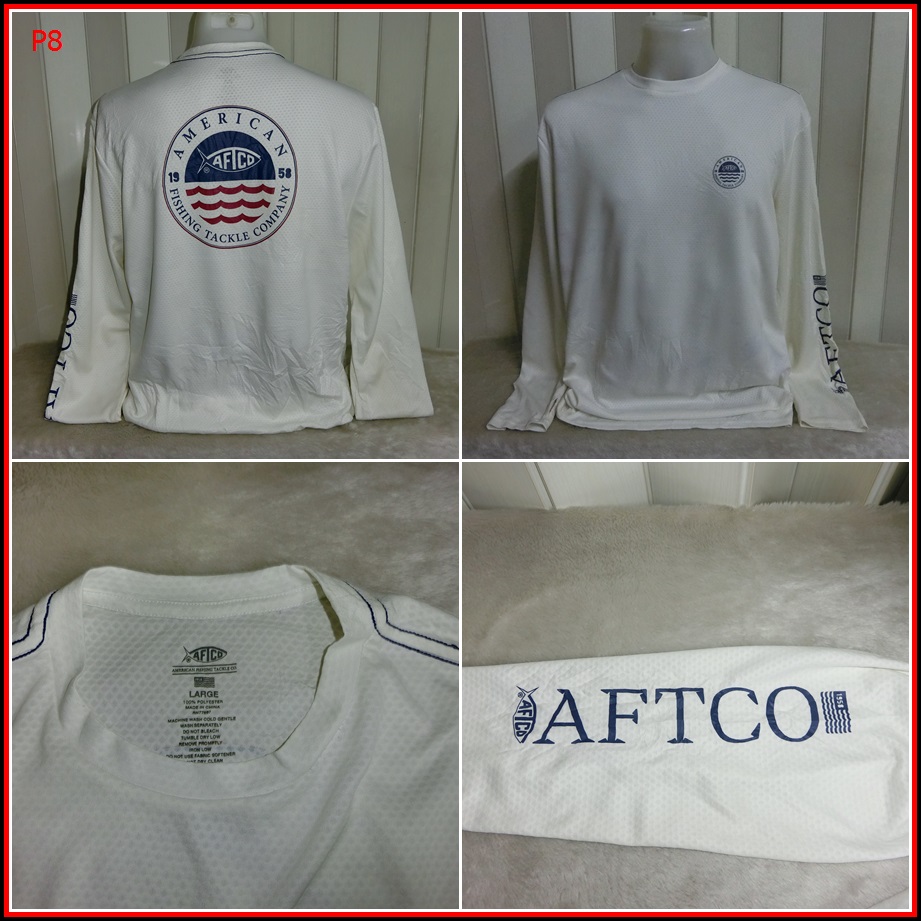 P8.เสื้อตกปลา AMERICAN FISHING TACKLE COMPANY  ใส่ออกทริปกลางแจ้งตกปลา ชนิดเนื้อผ้าบาง ชนิดผ้าแห้งไว