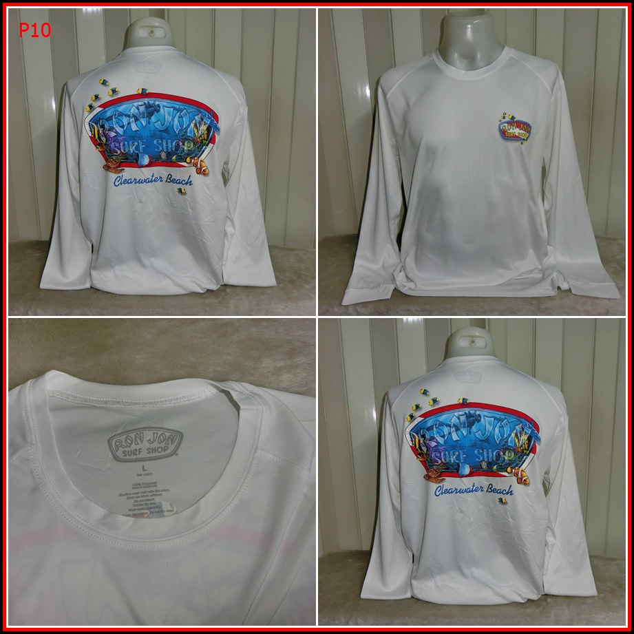 P10.เสื้อตกปลา RON JON   ใส่ออกทริปกลางแจ้งตกปลา ชนิดเนื้อผ้าบางลื่นๆ ชนิดผ้าแห้งไว  Size L อก 44 นิ