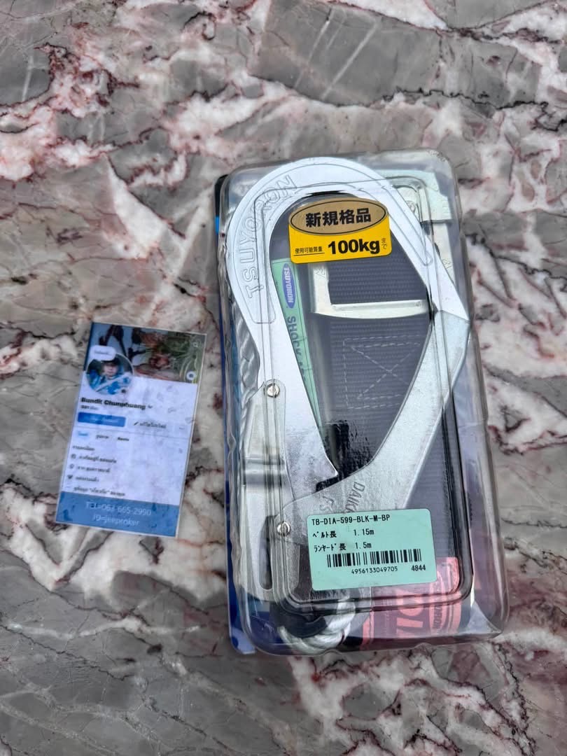 TSUYORON / FUJI DENKO งานญี่ปุ่น สภาพใหม่  ชุดเข็มขัดเซฟตี้พร้อมสาย Lanyard 