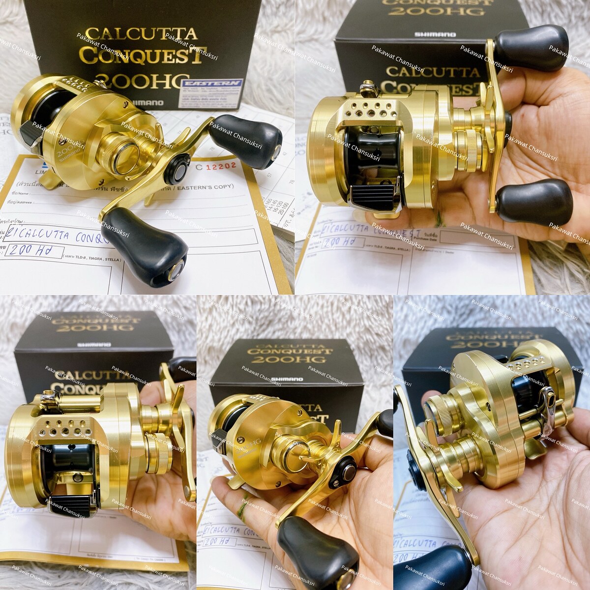 Shimano 21’ Conquest 200HG
รอกสภาพสวย มีริ้วรอยสะกิดประปรายเกิดจากวางที่ขอบเรือและมีรอยที่ฝาน๊อป หม