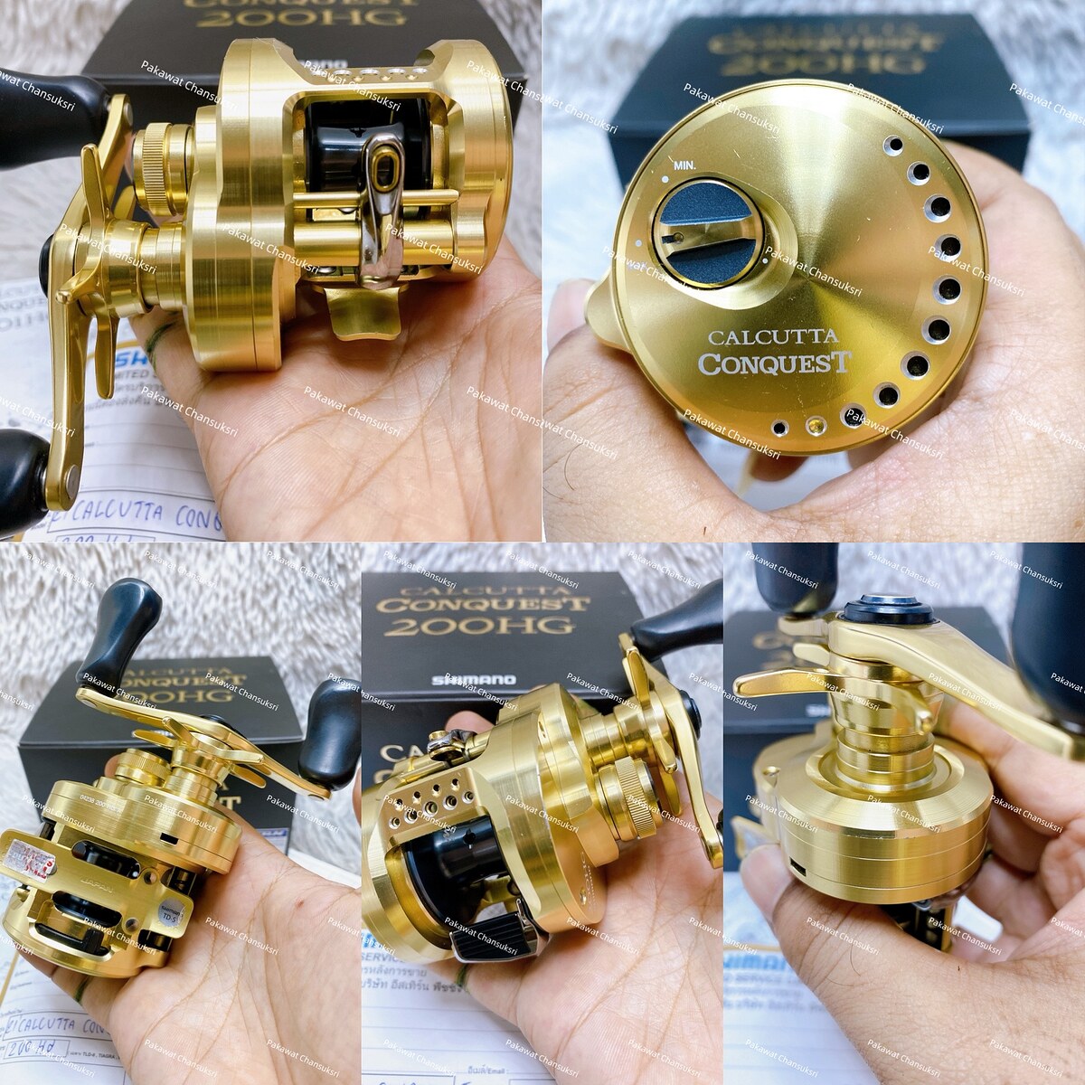 Shimano 21’ Conquest 200HG
รอกสภาพสวย มีริ้วรอยสะกิดประปรายเกิดจากวางที่ขอบเรือและมีรอยที่ฝาน๊อป หม