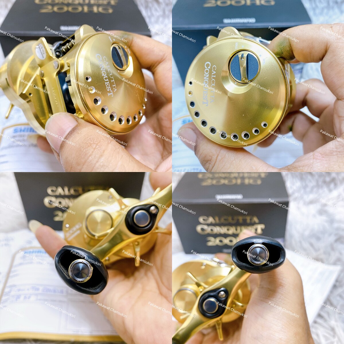 Shimano 21’ Conquest 200HG
รอกสภาพสวย มีริ้วรอยสะกิดประปรายเกิดจากวางที่ขอบเรือและมีรอยที่ฝาน๊อป หม