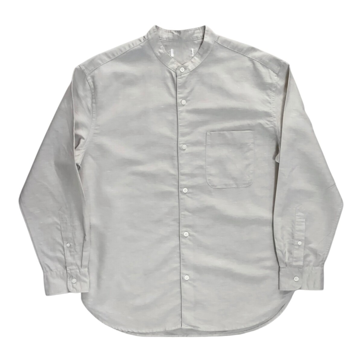 Uniqlo เชิ้ตคอจีน ผ้าลินิน มือ1 สีเบจ 350.