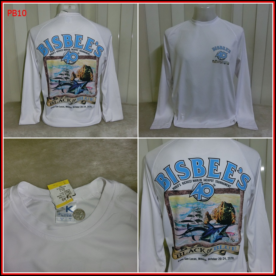 PB10. เสื้อตกปลา BISBEE'S ใส่ออกทริปกลางแจ้งตกปลา ชนิดเนื้อผ้าบาง ลื่นชนิดผ้าแห้งไว    Size M อก 42 