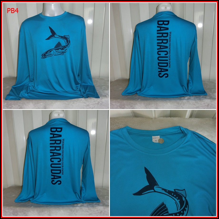 PB4.เสื้อตกปลา BARRACUDAS  ใส่ออกทริปกลางแจ้งตกปลา ชนิดเนื้อผ้าบางลื่นๆ ชนิดผ้าแห้งไว  Size XXL อก 5