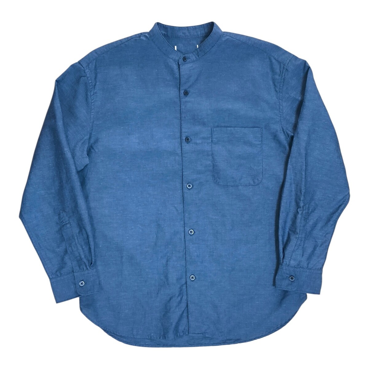 Uniqlo เชิ้ตคอจีน ผ้าลินิน มือ1 สียีนส์ 350.