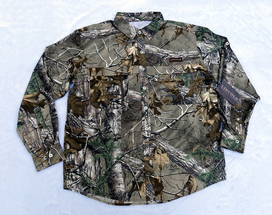 LINCOLN outfitters UPF 30+/(48) เสื้อเชิ้ตแขนยาวลายต้นไม้สวยใหม่แท้ รวมส่ง Flash