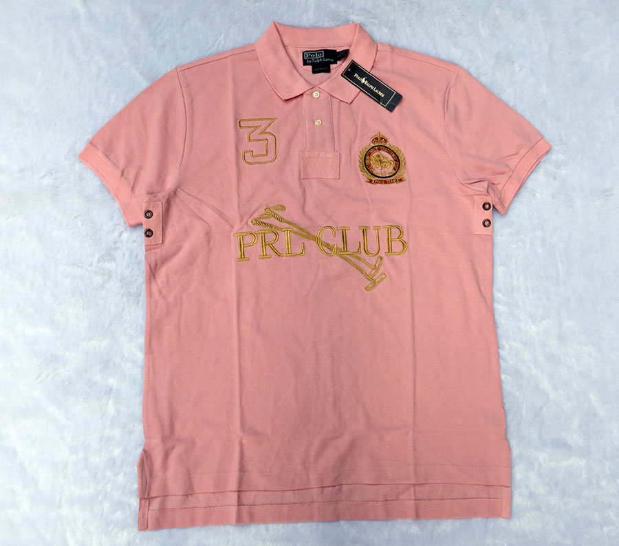 Polo Ralph Lauren custom fit /M/L (42/44) เสื้อยืดปกโปโลแขนสั้น 2 สีใหม่แท้ 