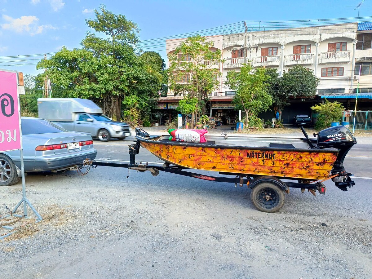 Quintrex 350 traveller + suzuki df20 4 stroke + trailer solex 12-14 ฟุต เครื่องเ