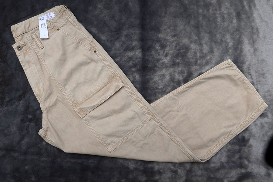 GAP Slim /w.35 กางเกงขายาว 6 กระเป๋าเนื้อผ้า canvas ใหม่สวยแท้ รวมส่ง Flash
