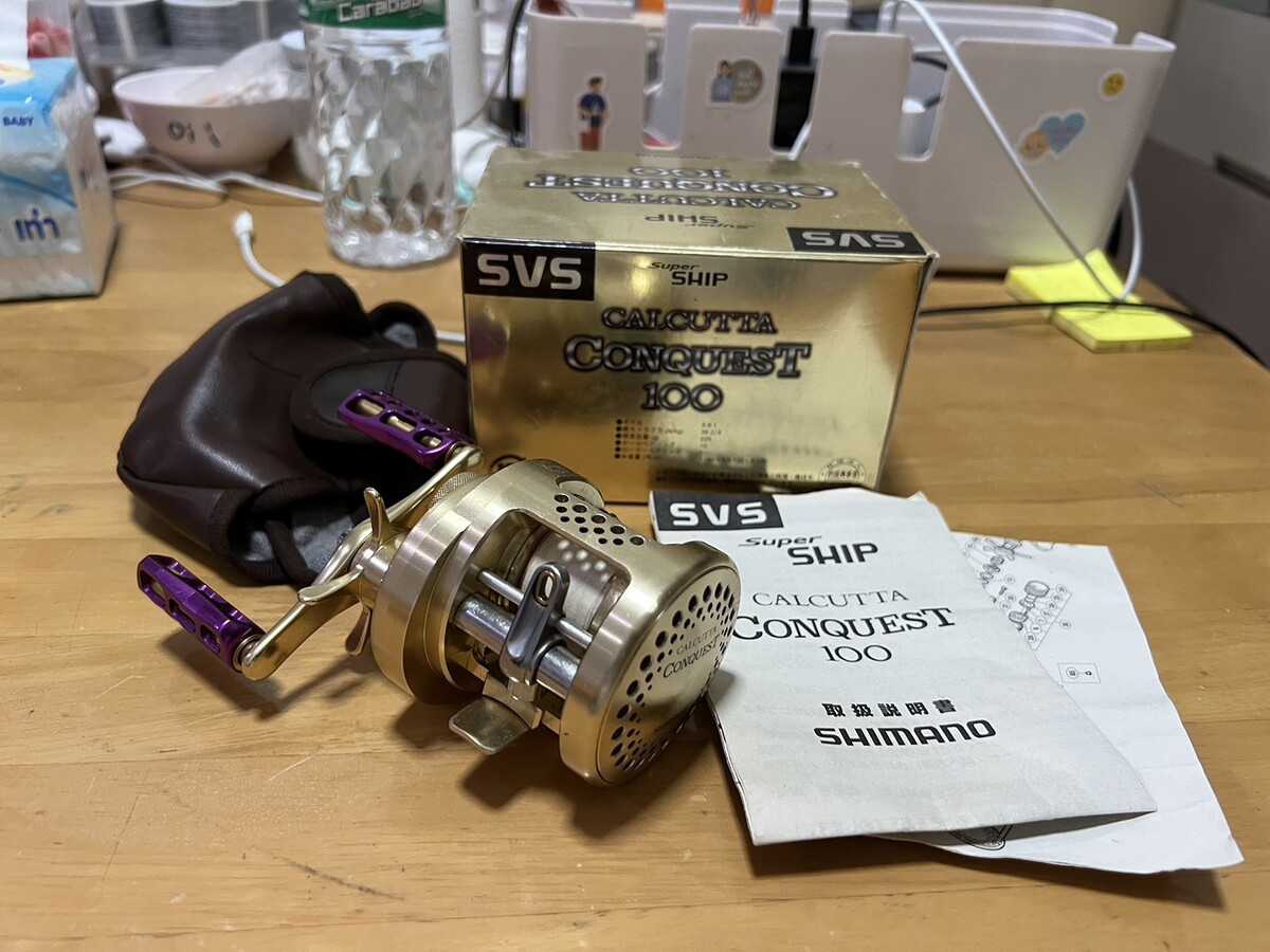ปรับราคาขาย รอกเบทตีเหยื่อปลอม Shimano Culcutta Conquest 100 สภาพสวย