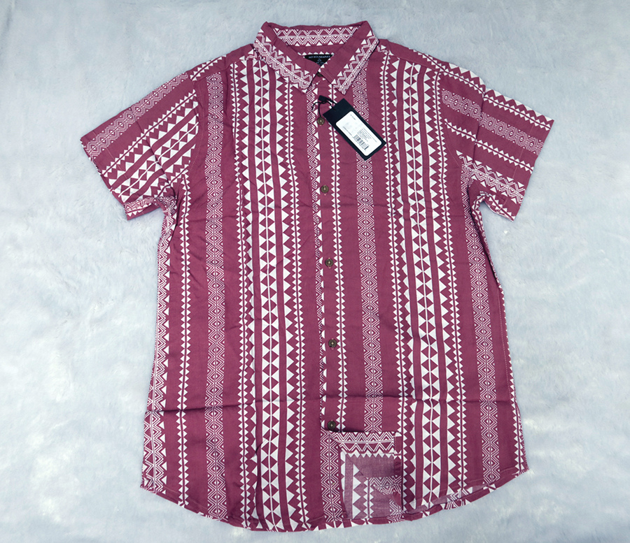 No Boundaries /40/42/44 เสื้อเชิ้ตแขนสั้นผ้าบาง 2 ลายสวยใหม่แท้ ราคารวมส่ง flash