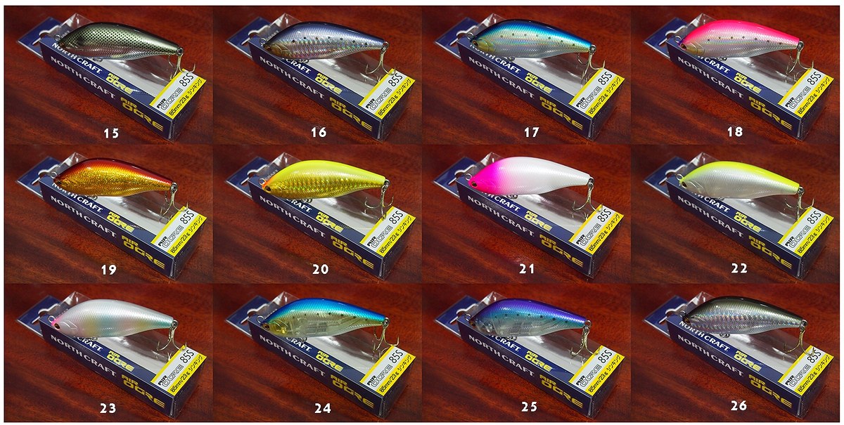 [b]NORTH CRAFT รุ่น AIR OGRE 85S  Lenght  8.5 Cm / Wt  23 g / Type S มี 12 สี ใ