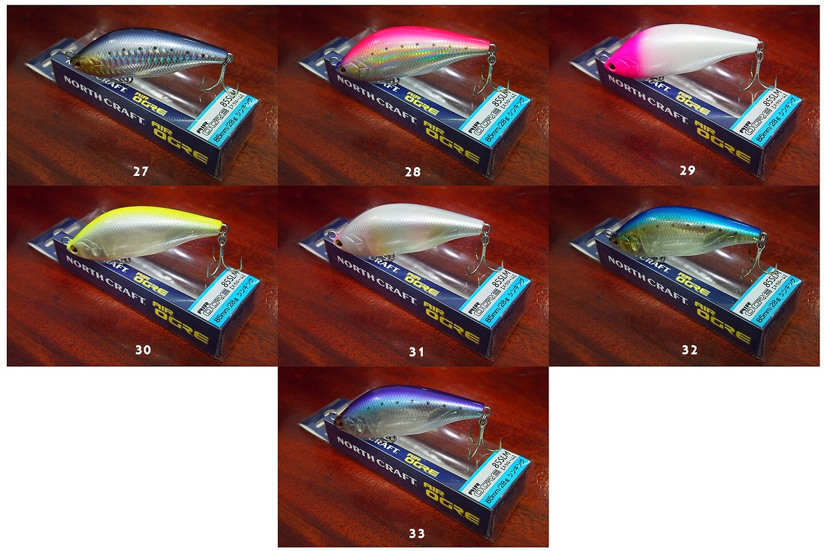[b]NORTH CRAFT รุ่น AIR OGRE 85SLM  Lenght  8.5 Cm / Wt  28 g / Type SLM มี 7 สี 