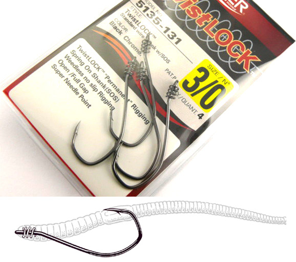 Owner TwistLOCK 5135 : Owner Worm Hook เบ็ด (Hook)