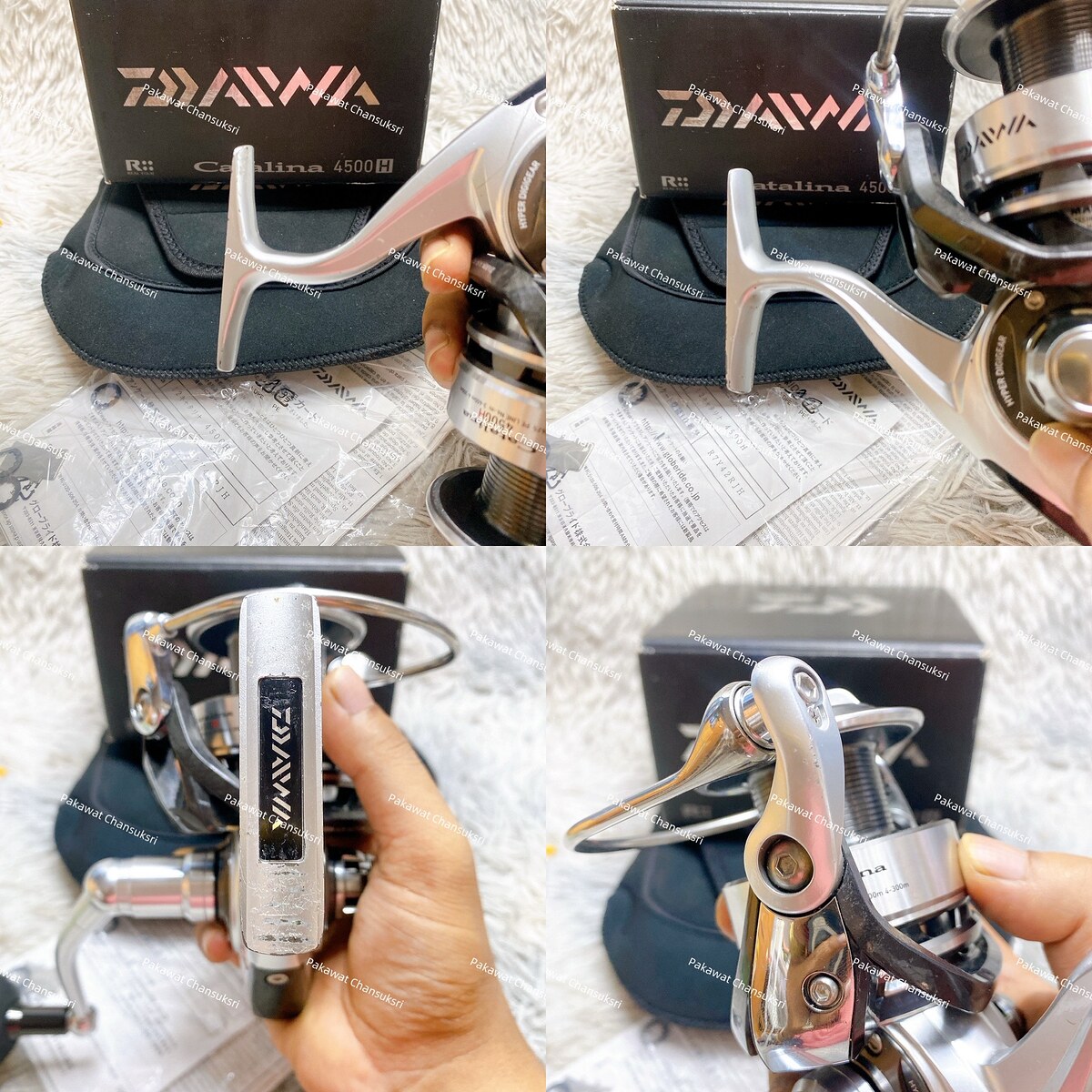 Daiwa 12‘ Catalina 4500H
รอกสภาพสวย มีริ้วรอยขีดข่วนตามการใช้งานมาบ้าง หมุนลื่นเนียนนุ่มดี มีกล่อง 