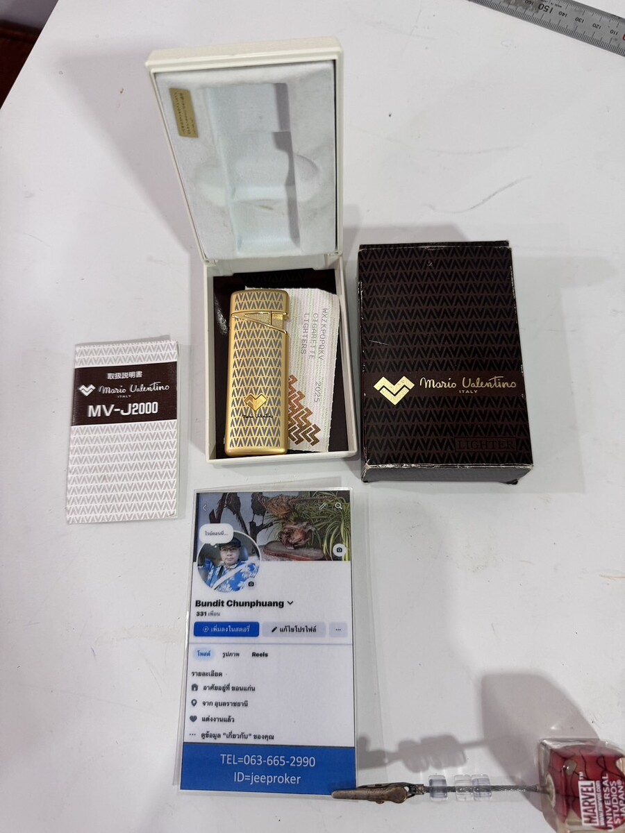 Mario Valentino MV-J2000 VGD Gold  ไฟแช็ควินเทจระบบ Catalytic Coil จากญี่ปุ่น  