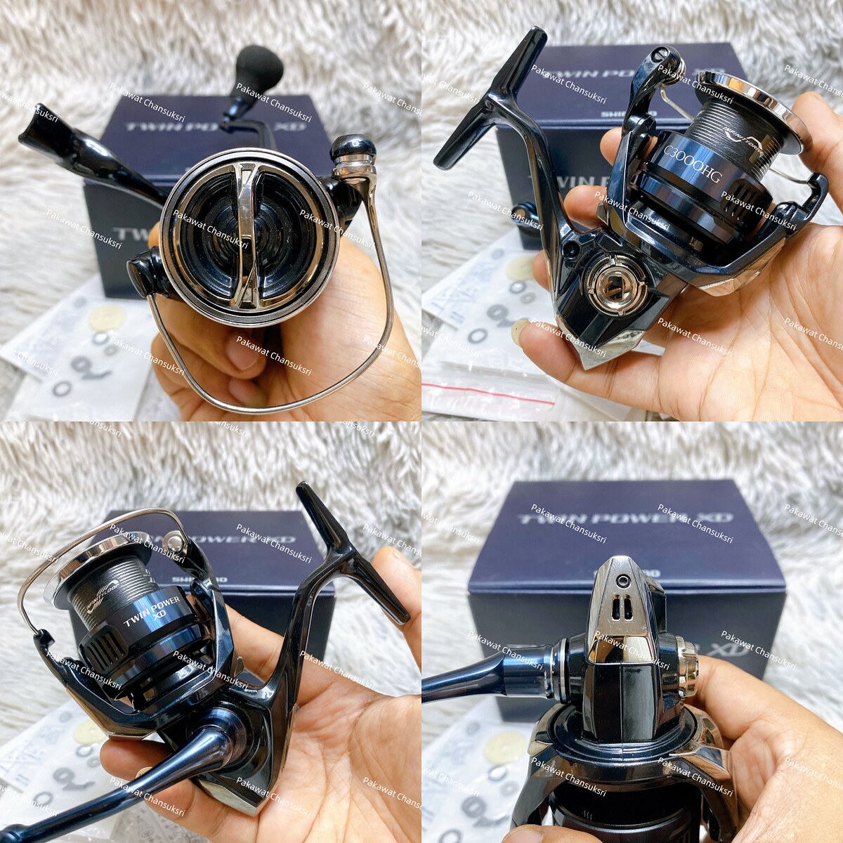 Shimano 25’ Twinpower XD C3000HG
รอกสภาพสวย มีริ้วรอยเล็กน้อยที่กาดที่แขนโรเลอร์และที่แขนหมุนรอก หม