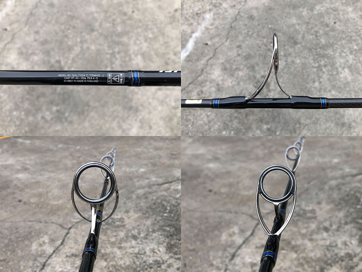 Daiwa SALTIGA C 75MHS คัน 2 ท่อนต่อโคนยาว 7'5" Line Wt: PE4-5 , Cast Wt: 40-100g คันสวยริ้วรอยน้อยมา