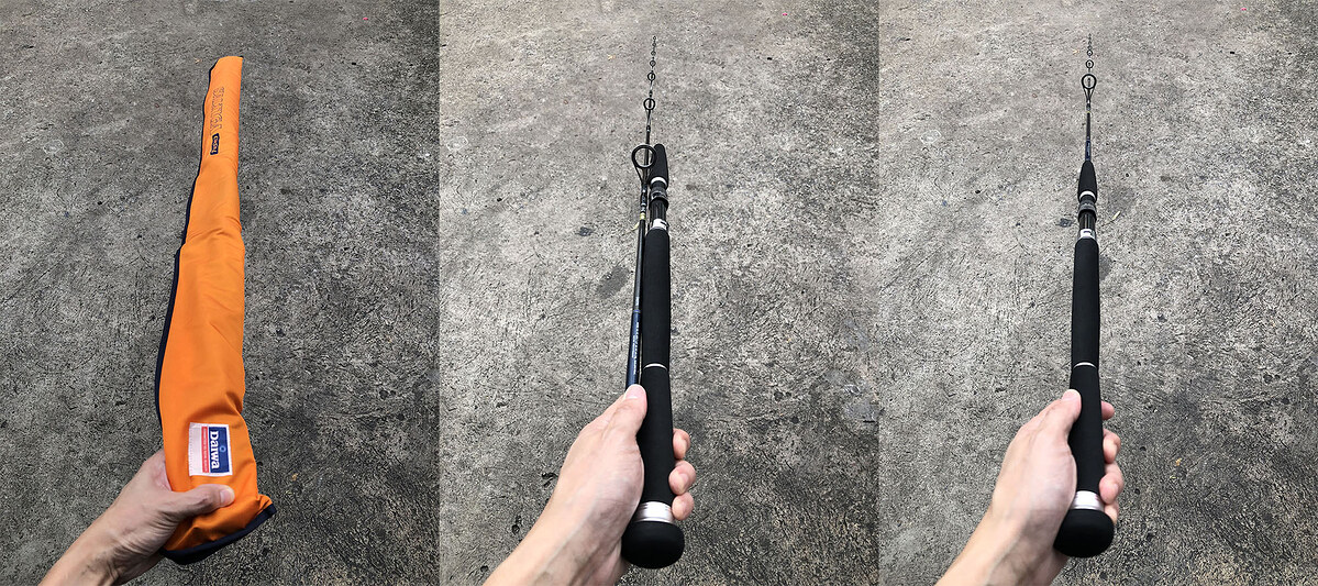 5. Daiwa Saltiga 63S-3 คัน 2 ท่อนต่อโคนยาว 6'3" Jig Wt: 60-120g , Line Max: PE3 คันสวยมาก ริ้วรอยน้อ