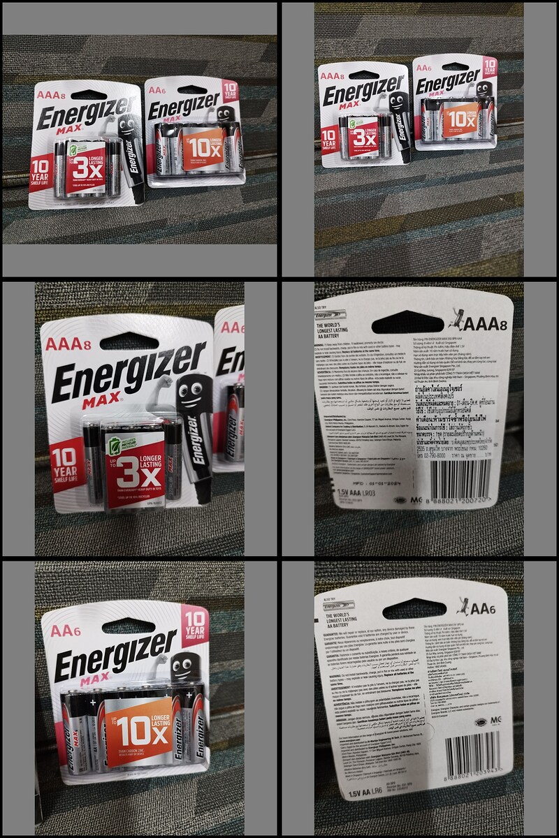 

รายการที่ 6    จ่าย  199.-   รับเลย ตามรูป สินค้าประกอบด้วย     ถ่าน AA energizer  6 ก้อน  + ถ่า