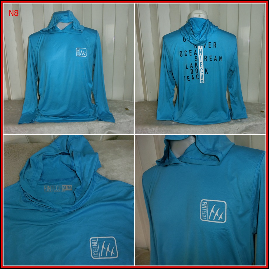 N8.เสื้อตกปลา FINTECH ชนิดเนื้อผ้าบางลื่นๆ กันร้อนได้ดี ชนิดผ้าแห้งไว  Size L อก 45 นิ้ว / 31 นิ้ว 1
